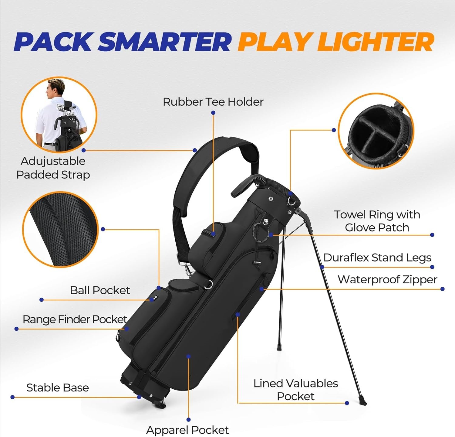 Compact Lightweight Golf Stand Bag Wholesale (1)