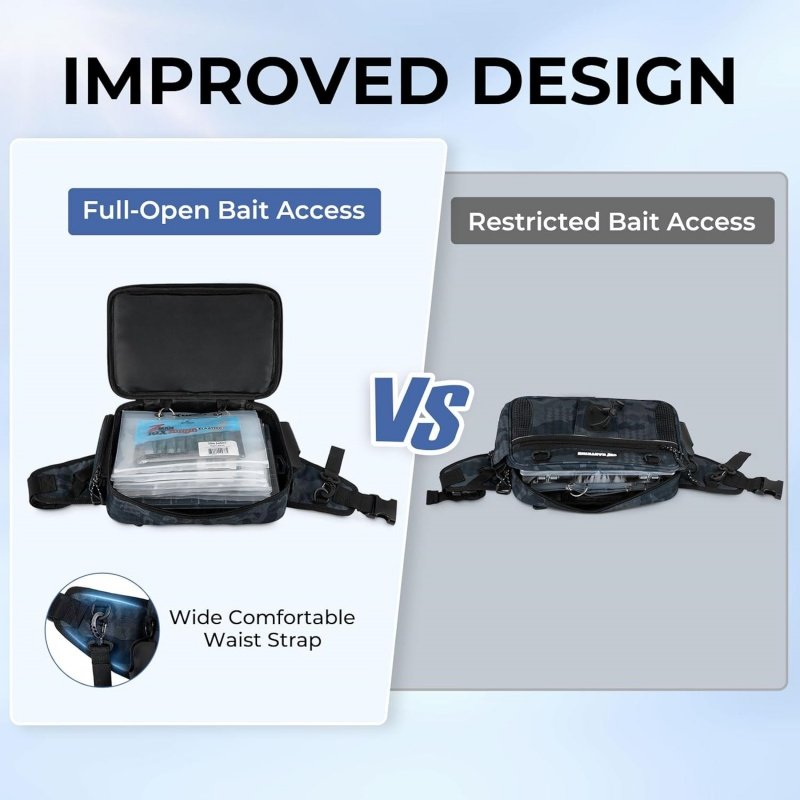 Custom Fishing Waist Bag with Tackle Storage