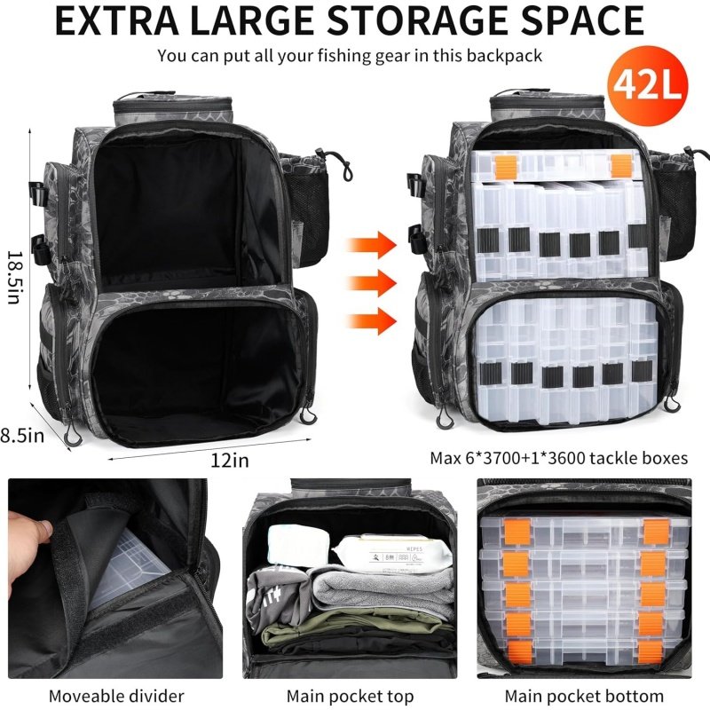 Custom Offshore Waterproof Fishing Backpack