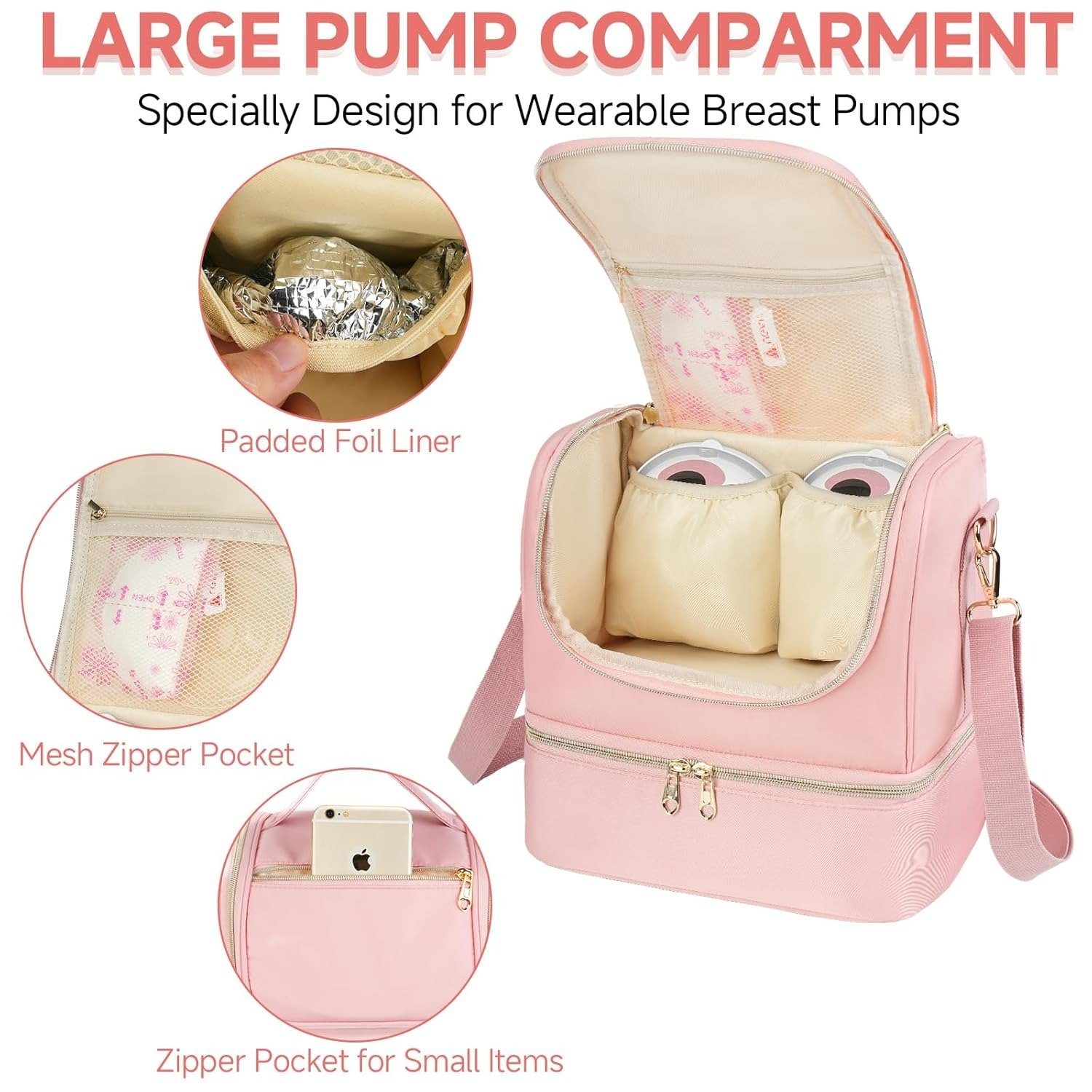 Custom Travel Breast Pump Bag with Cooler