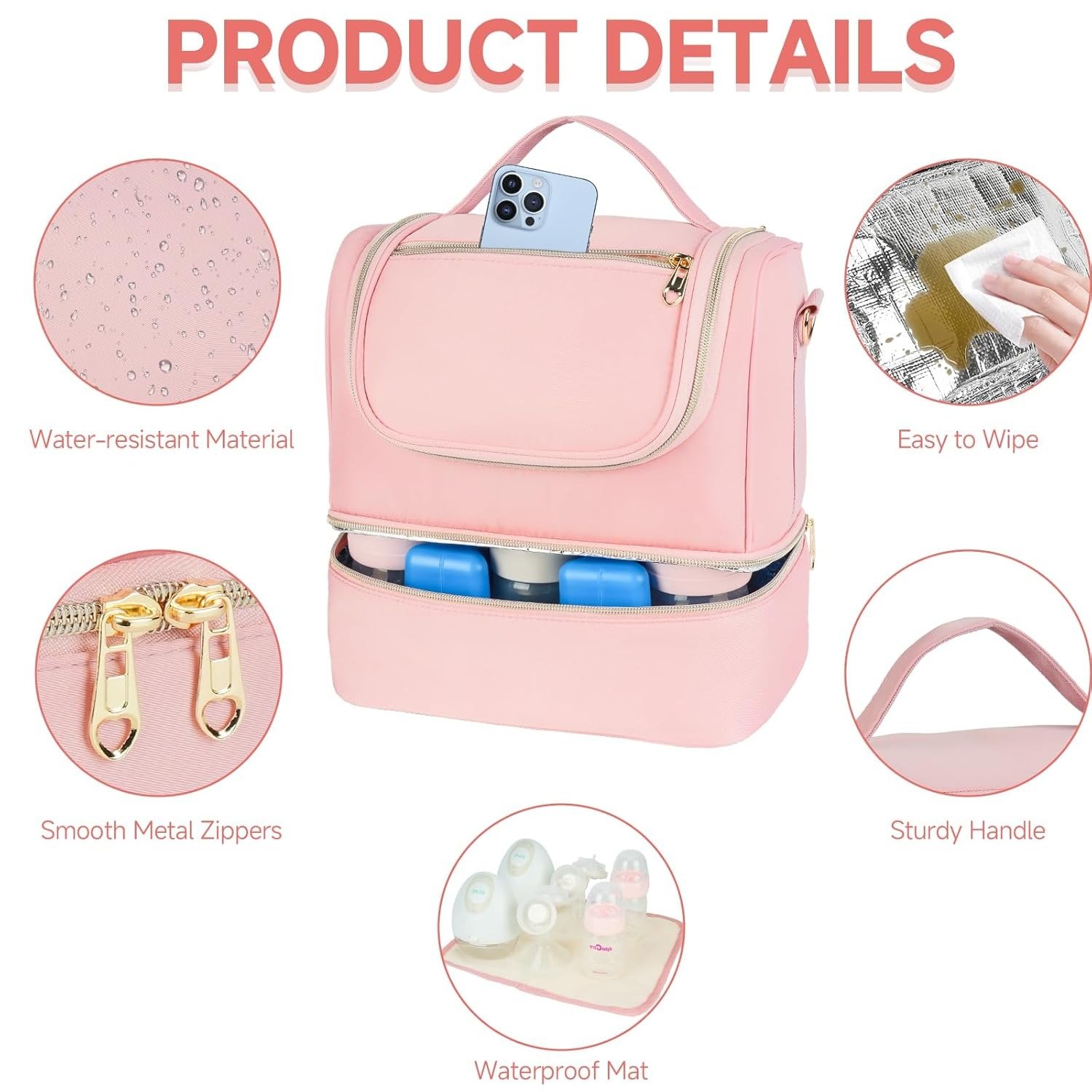 Customizable Breast Pump Bag with Cooler