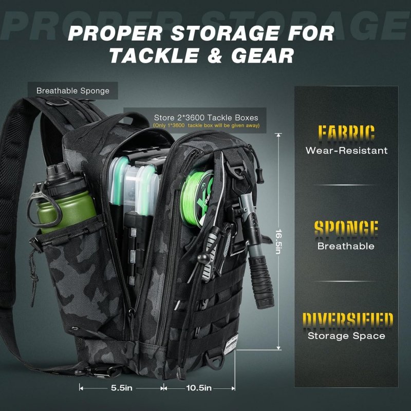 Factory Custom Fishing Tackle Storage Backpack