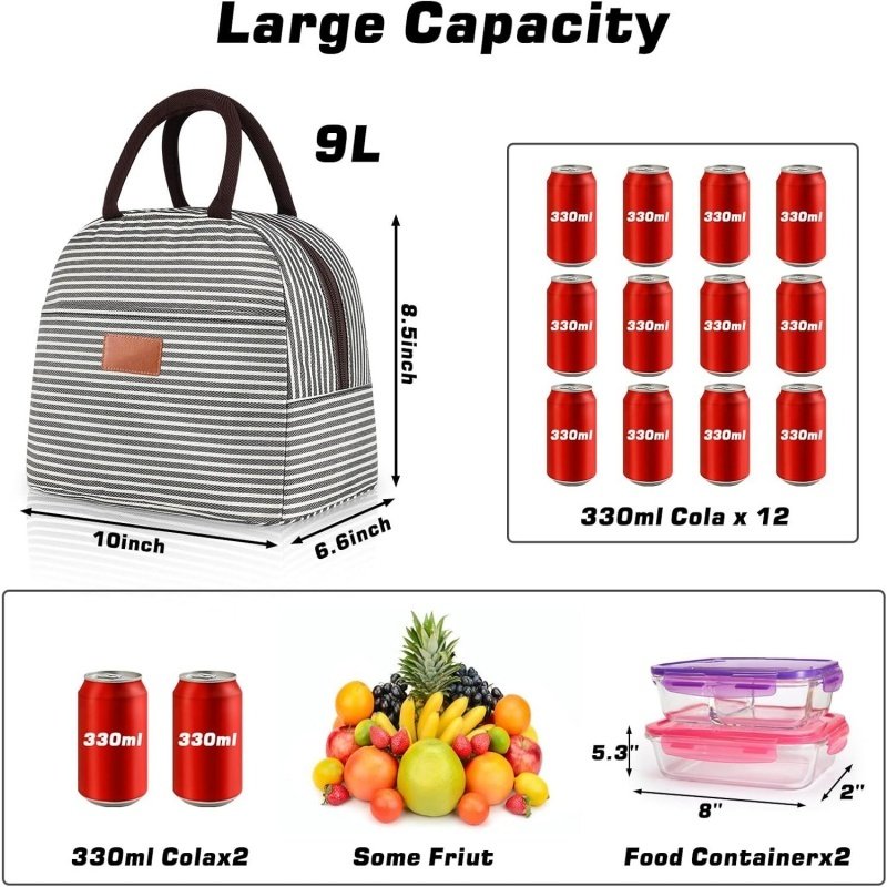 Factory Direct Spacious Insulated Lunch Tote