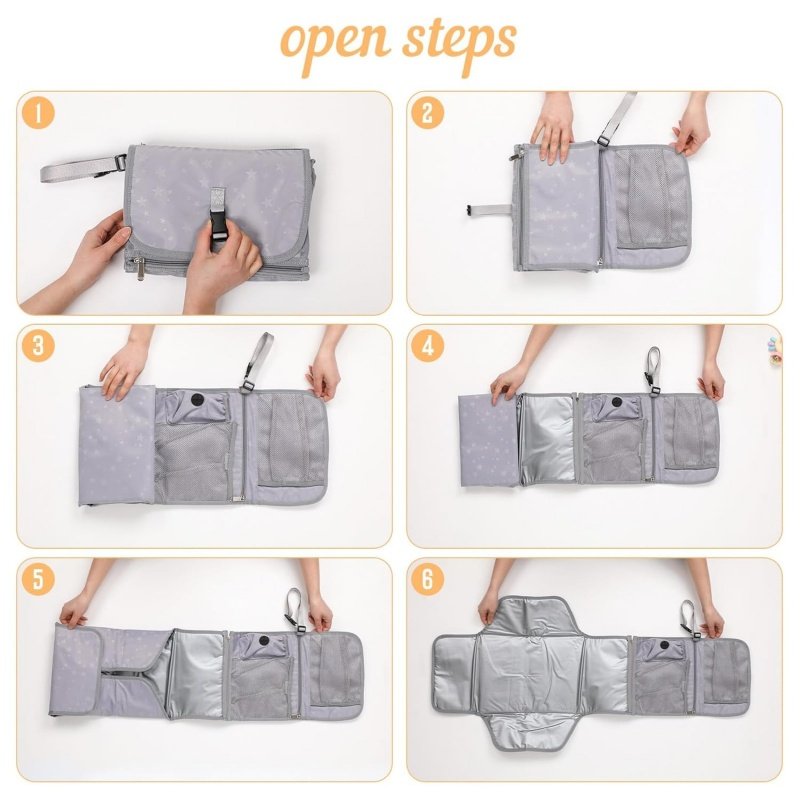 Foldable Baby Changing Mat with Dispensers