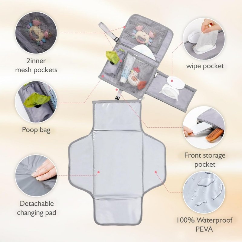 Foldable Baby Changing Station with Storage