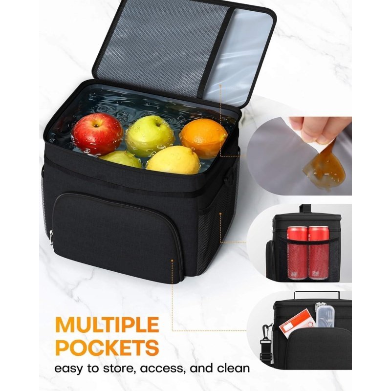 Insulated Multiple Pockets Thermal Cooler Tote