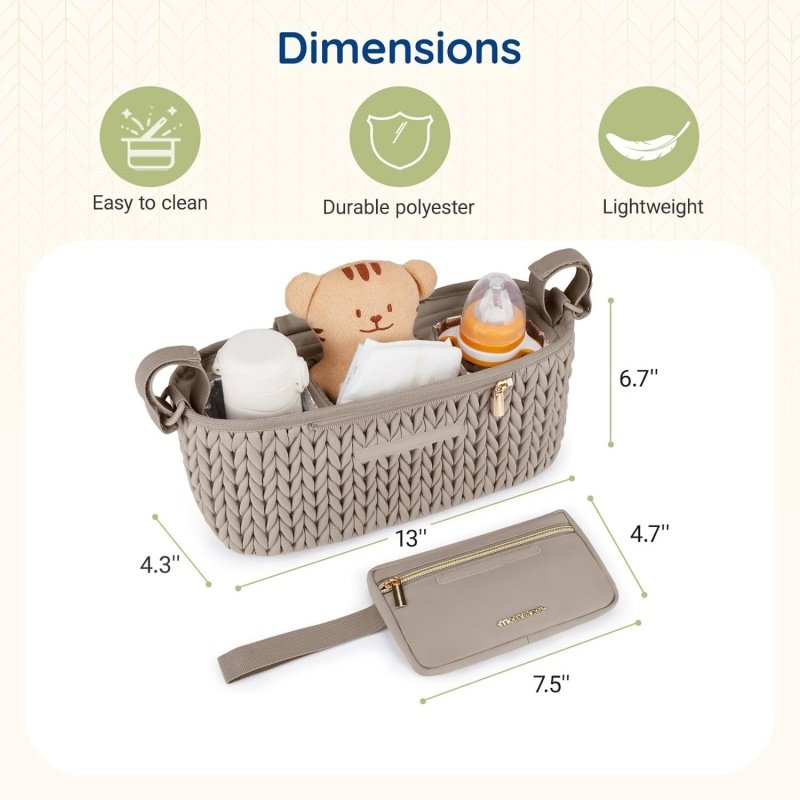 Insulated Stroller Organizer with Adjustable Straps