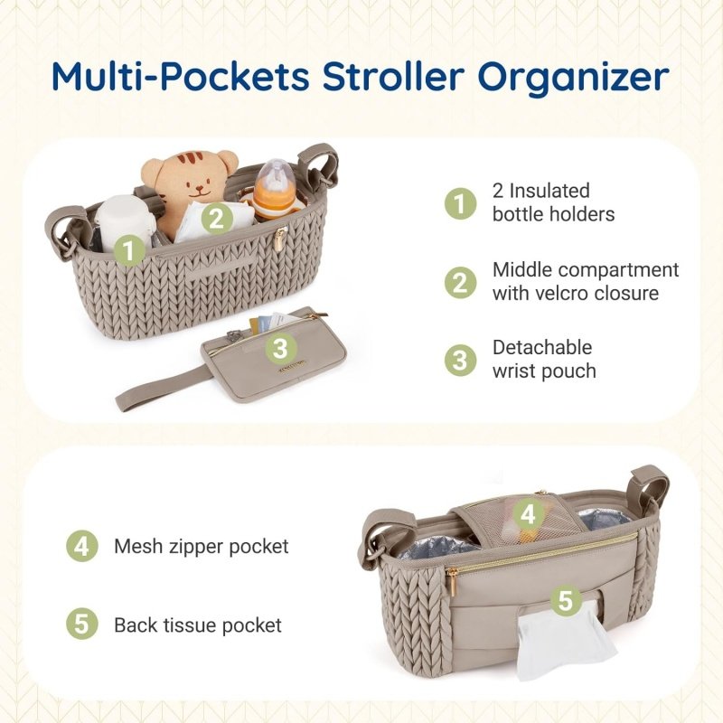 Large Capacity Stroller Organizer Adjustable