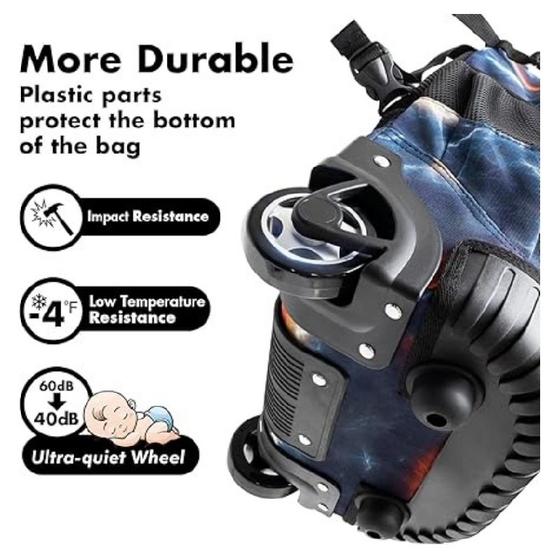 Lightweight but Durable Wheeled Trolley Backpack