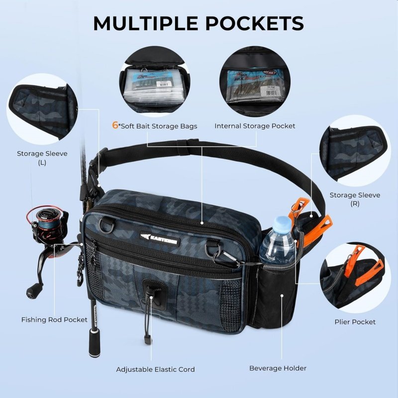 OEM Outdoor Fishing Tackle Waist Bag