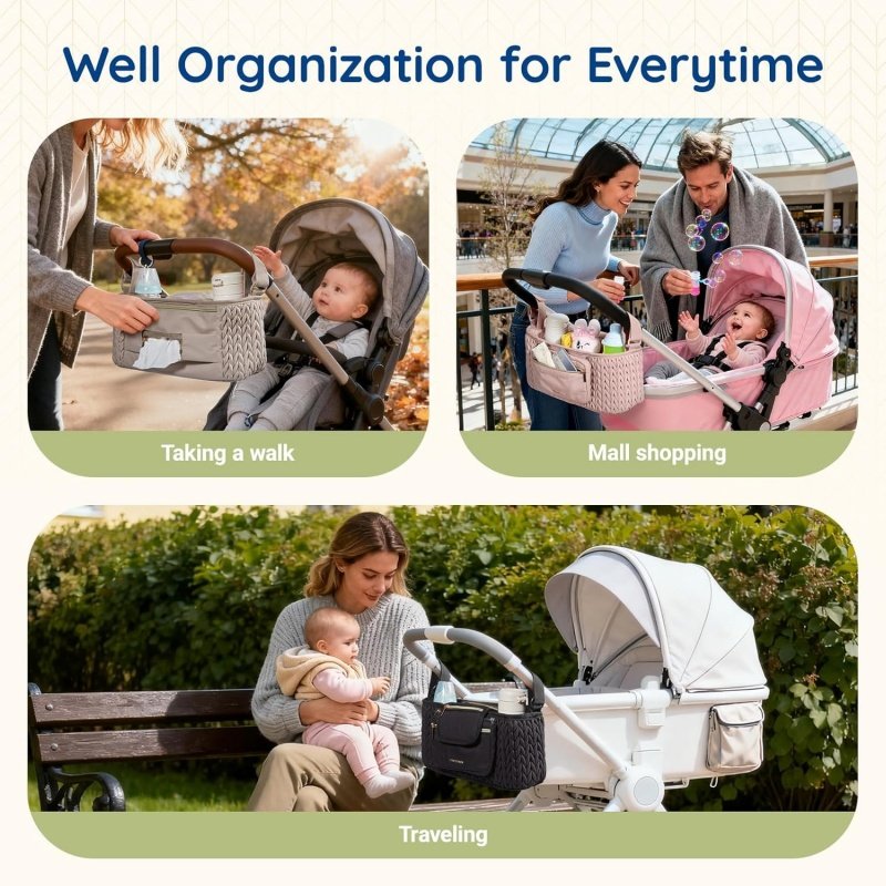 Universal Adjustable Stroller Organizer Bag