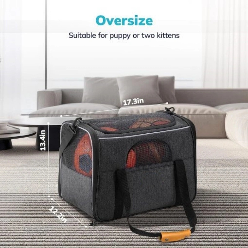 Dual-Use Pet Carrier with Car Seatbelt Loop Airline Approved OEM