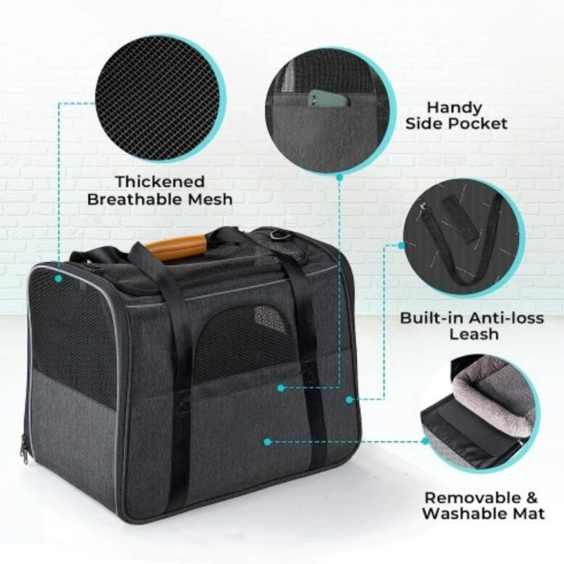 Factory Direct Safety-First Anti-Escape Pet Carrier for Road Trips