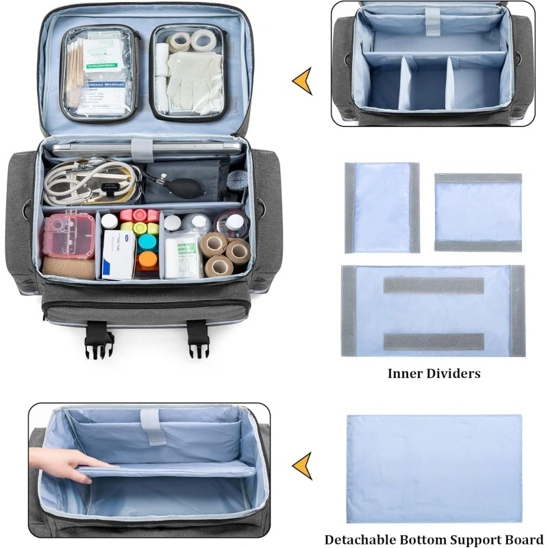 Medical Cart with Removable Pouches and Dividers (1)