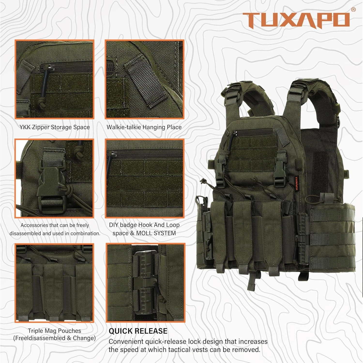 Men Quick Release Tactical Vest (1)