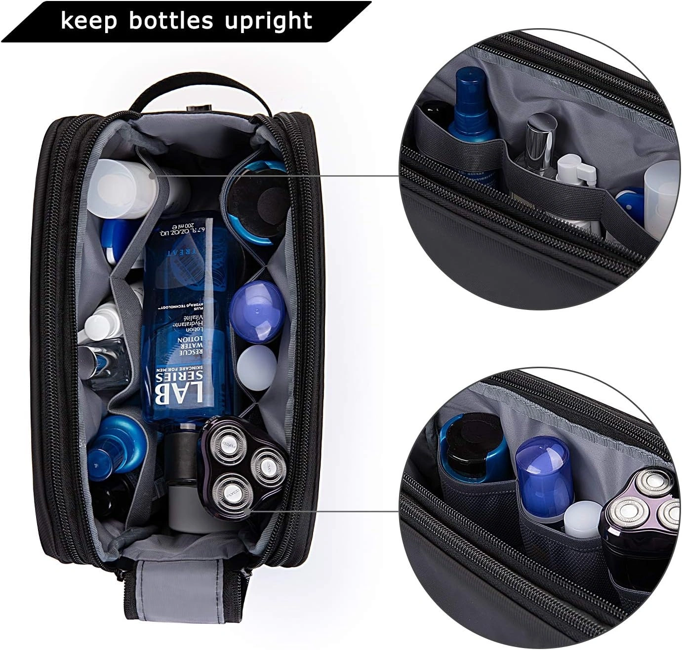 Men’s Dopp Kit Travel Toiletry Bag Water-Resistant