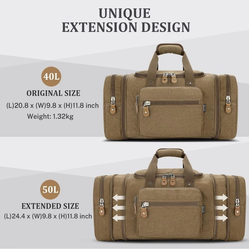 OEM Durable Metal Zipper Weekender with Dirt-Proof Bottom Mat