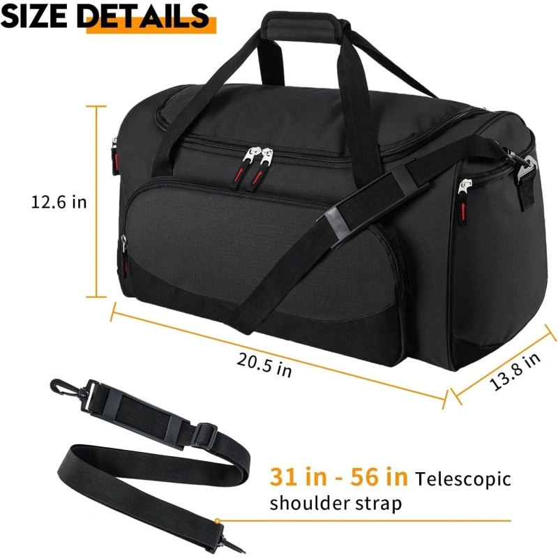 OEM Multi-Zone Travel Duffel for Workout Gear and Electronics
