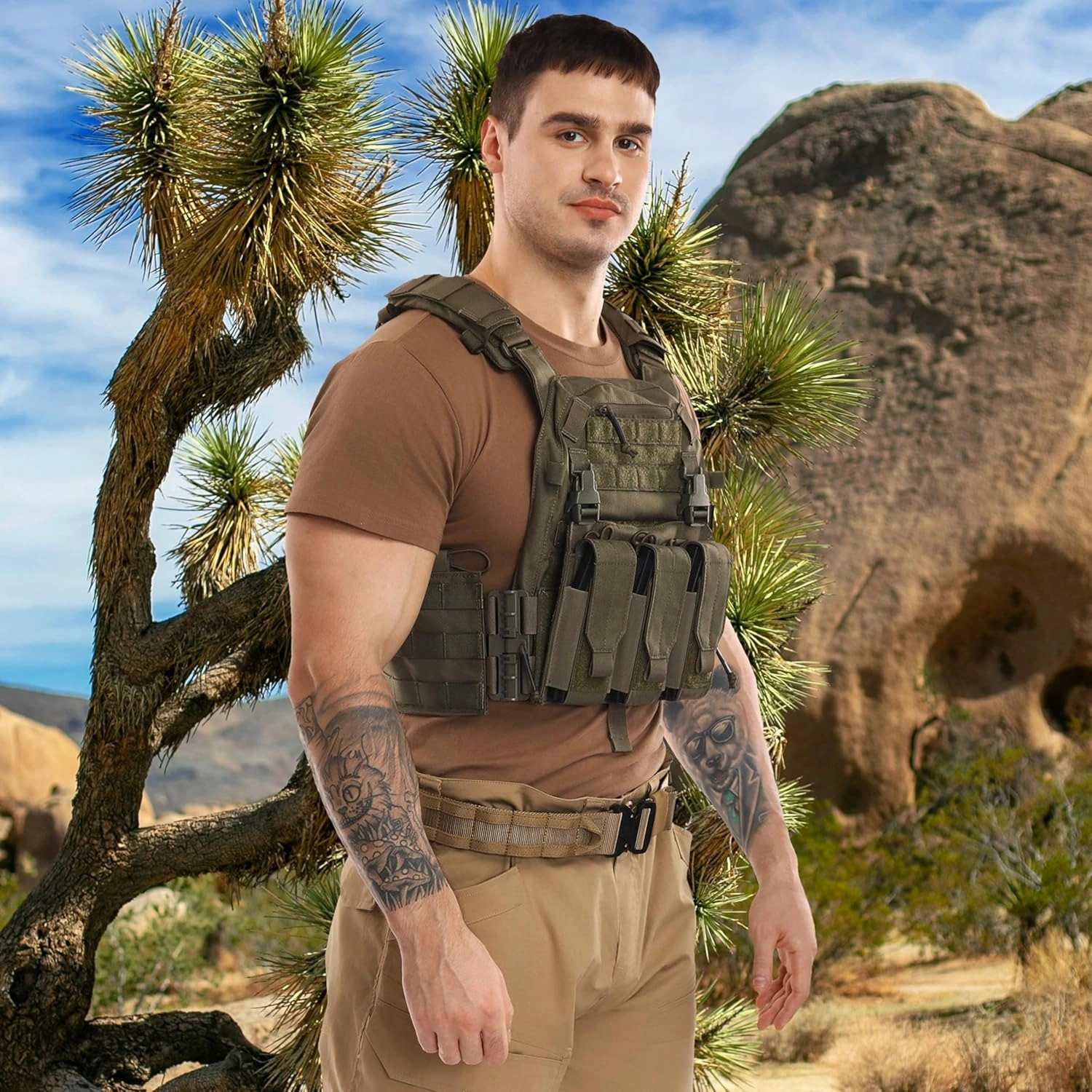 Triple Mag Pouch Tactical Vest (1)