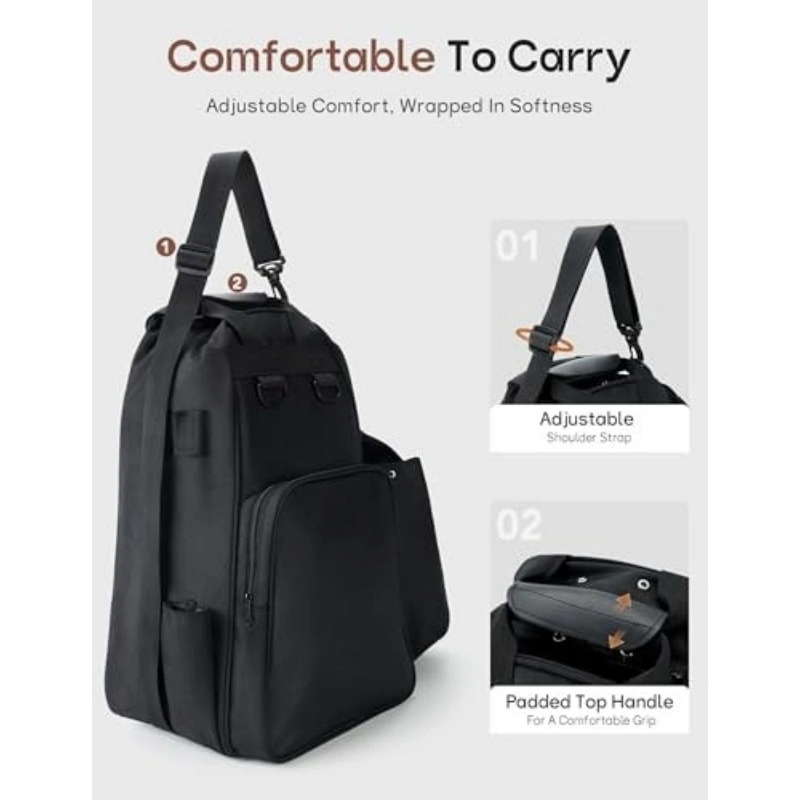 Adjustable Strap & Padded Handle Carry Design