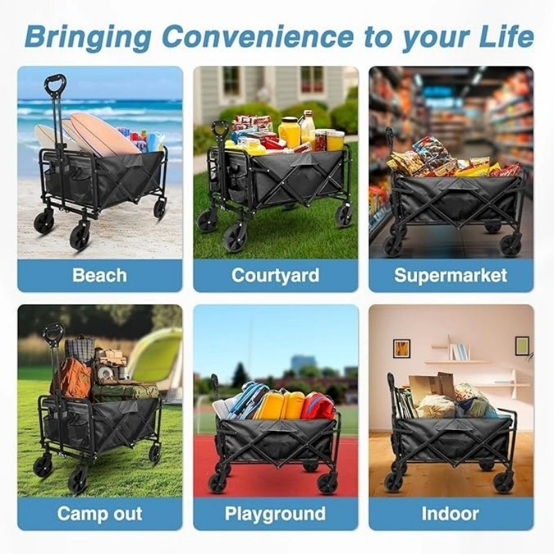 Customize Collapsible Utility Cart for Camping Beach Shopping (1)
