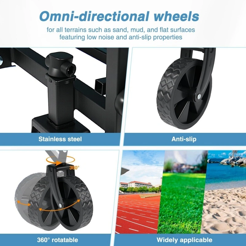 Factory All Terrain Foldable Cart for Sand Mud Grass Pavement (1)
