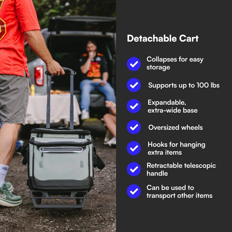 Leakproof Rolling Cooler Bag with Telescopic Handle Factory Direct (1)