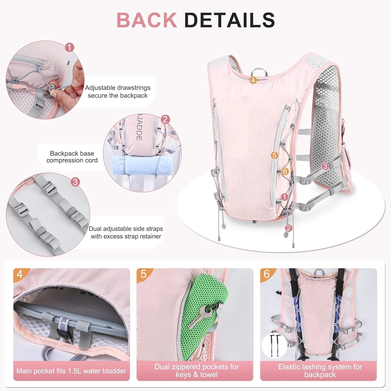 ODM Multi-size Running Vest with Anti-bounce Straps (1)