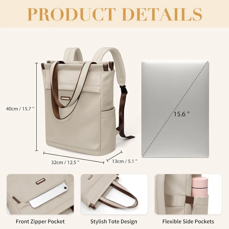ODM Water Resistant Convertible Backpack for Women Travel Work (1)