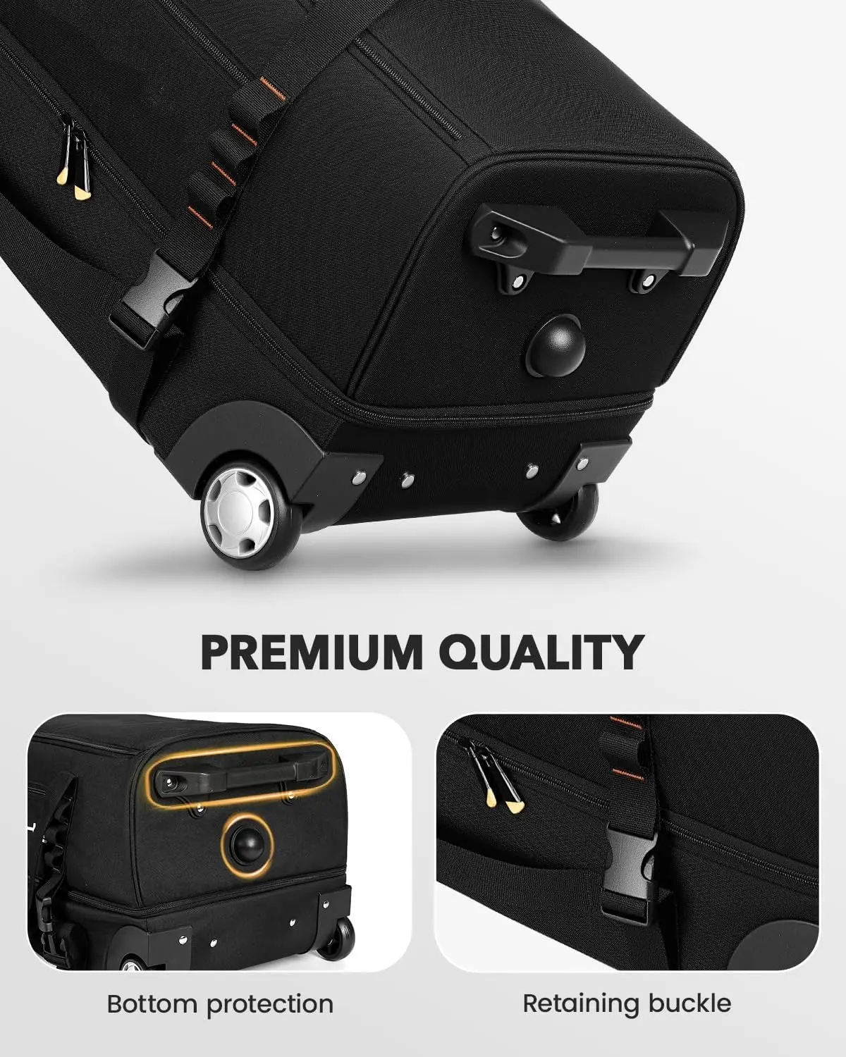 OEM Rolling Travel Duffel with Dual Storage Compartments