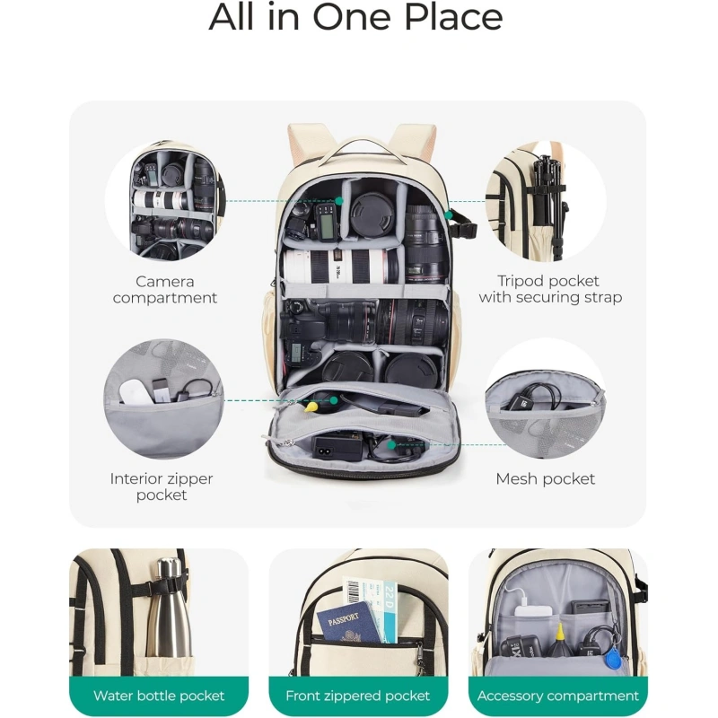 Outdoor Shockproof DSLR Photography Backpack