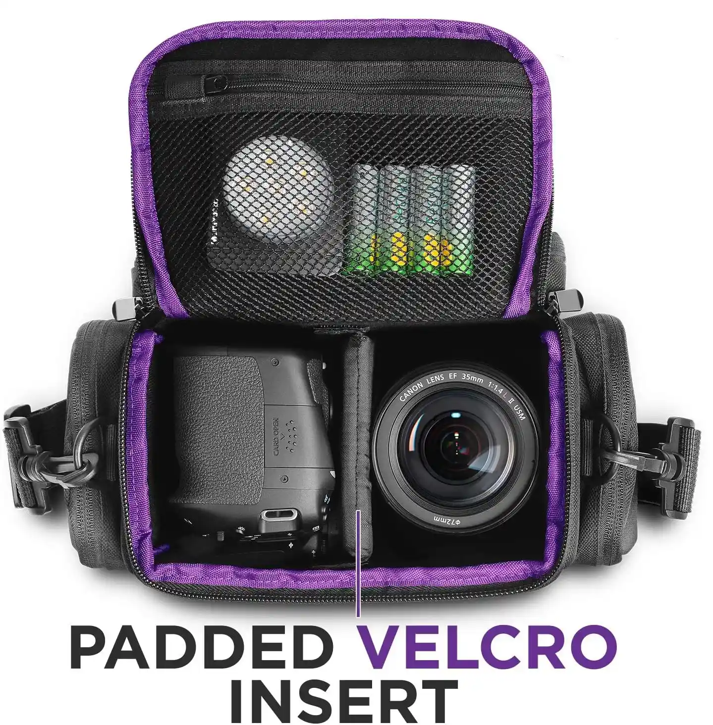 Portable camera gear bag adjustable strap