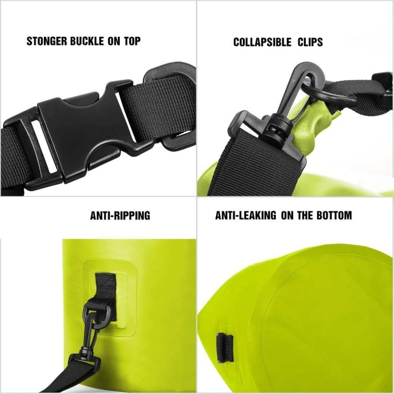 Product Close-up Details of Waterproof Dry Bag Buckle & Seam Structure