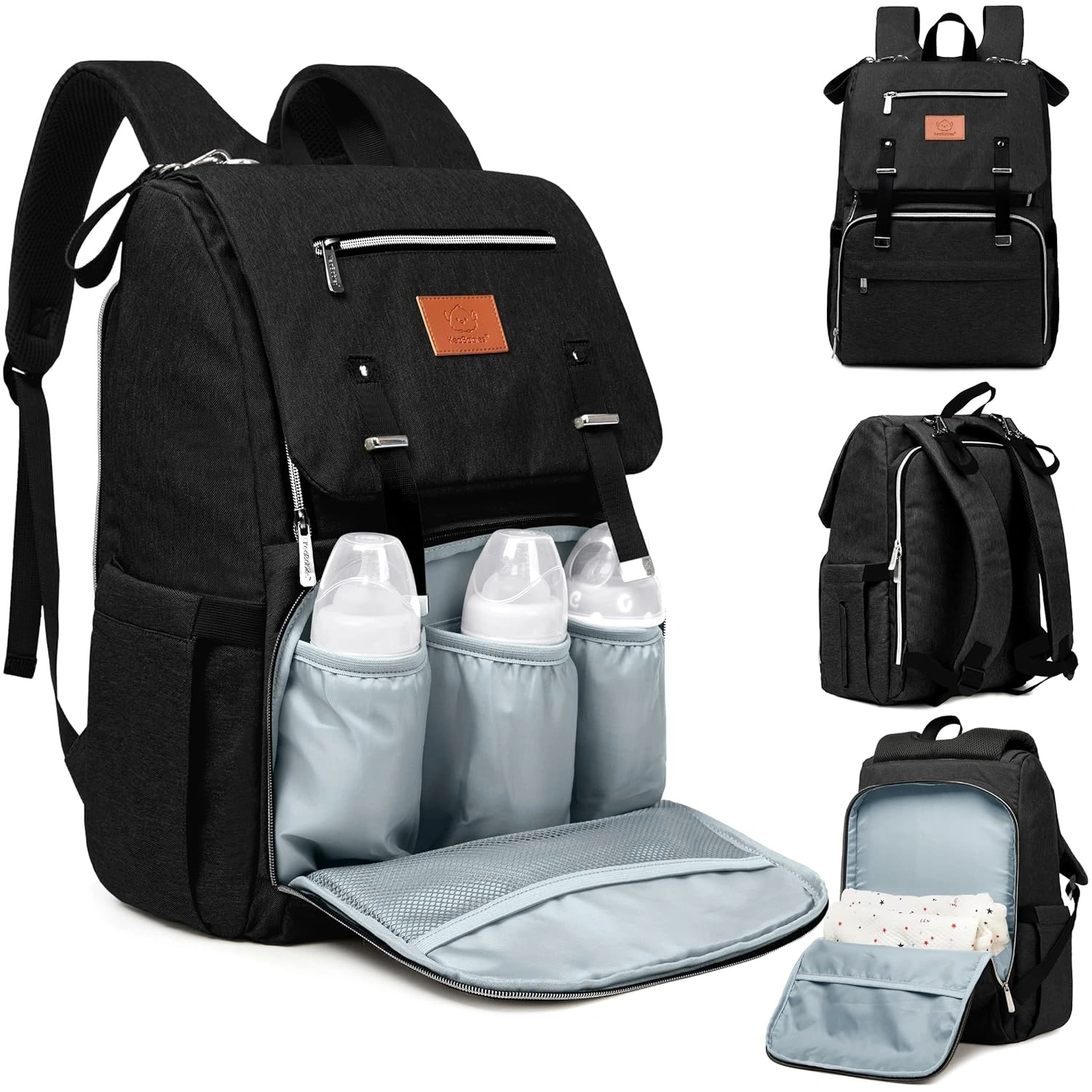 Waterproof Baby Bag with Insulated Bottle Pockets (1)