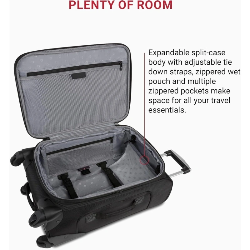 factory 360 Spinner Wheels Reinforced Zipper Luggage (1)