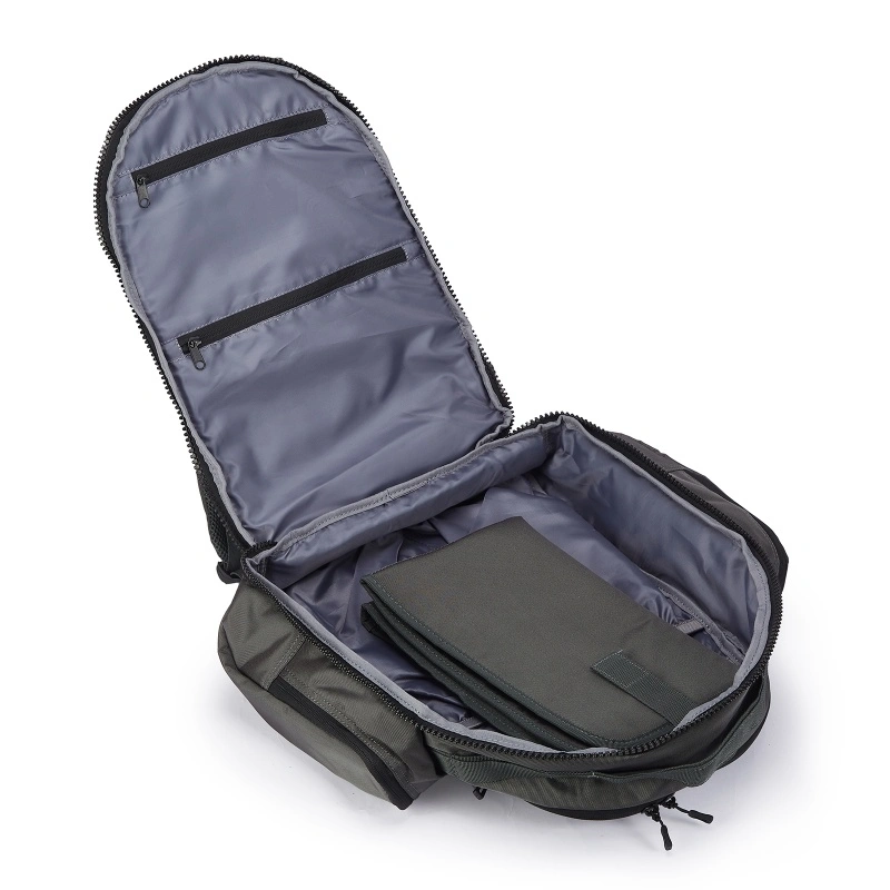 Custom heavy-duty commuter backpack with multiple storage pockets. (1)