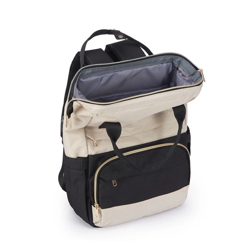 ODM versatile laptop daypack with gold-toned zipper pull (1)