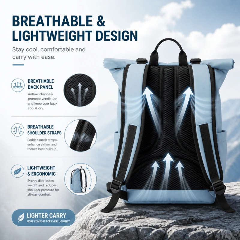 OEM Lightweight Travel Backpack with Laptop Compartment (1)